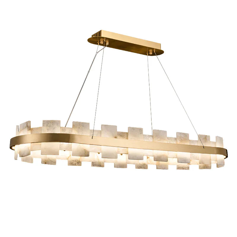 Denise Anita Modern Oval Alabaster Chandelier