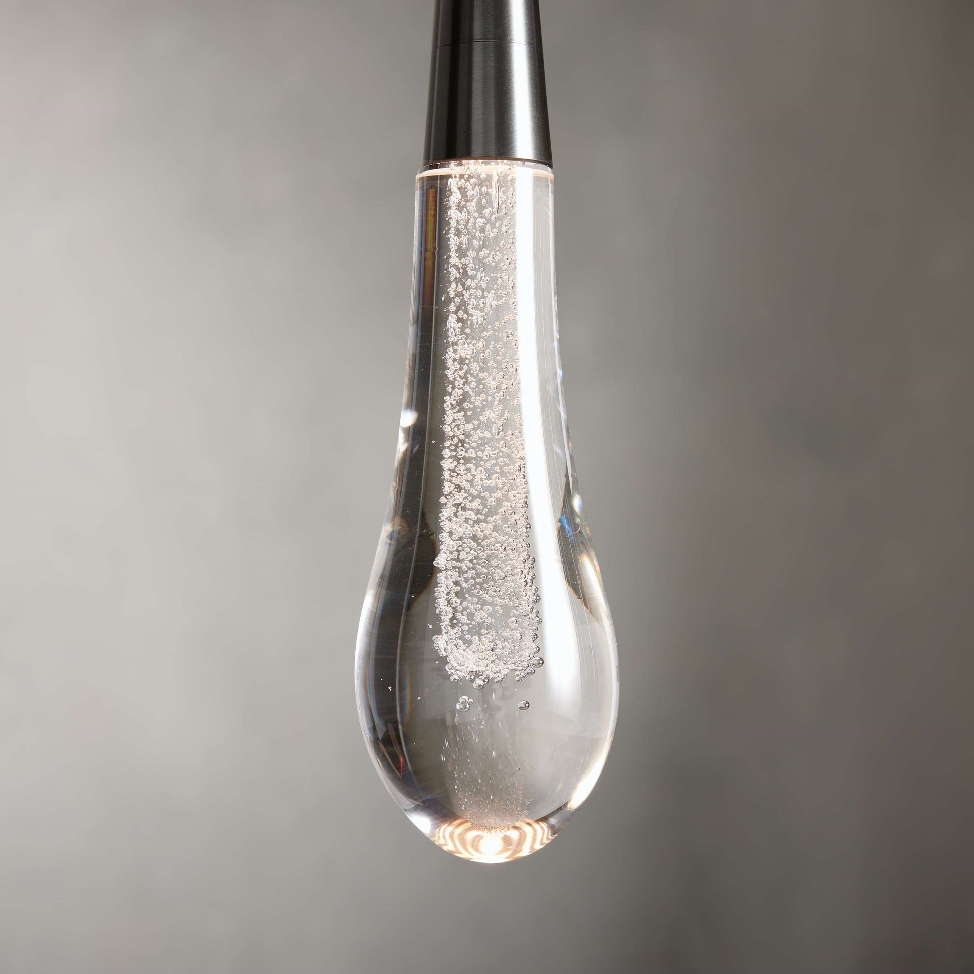 Denise Raindrop Glass Solitaire Single Pendant Light