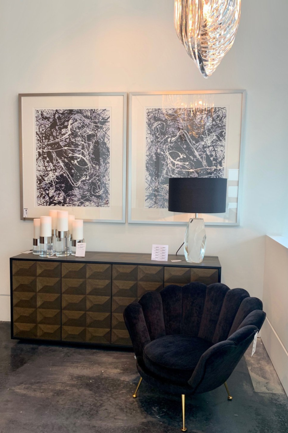 Lucite Loop Chandelier | Eichholtz Murano | OROA TRADE