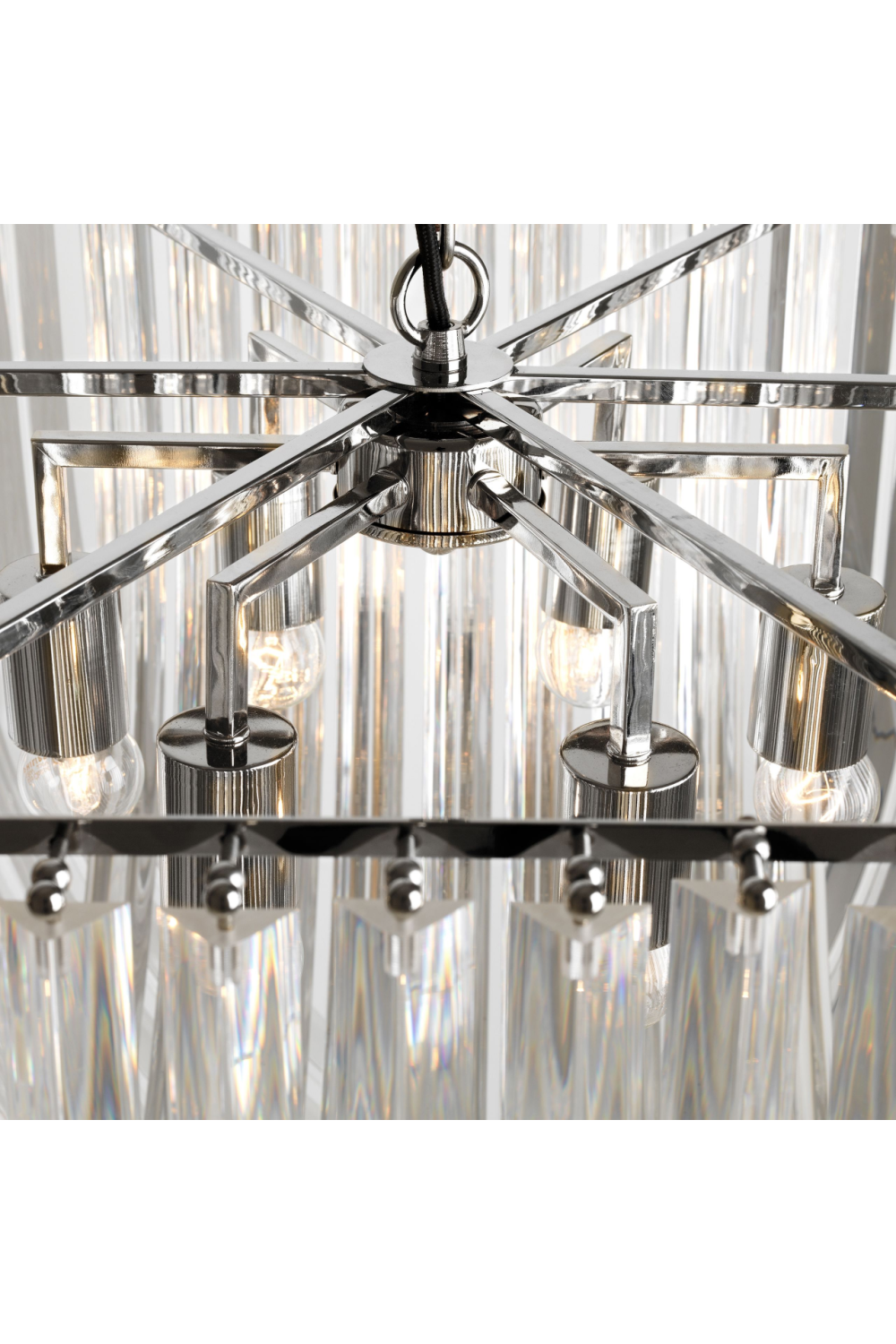 Frostina Lucite Loop Chandelier
