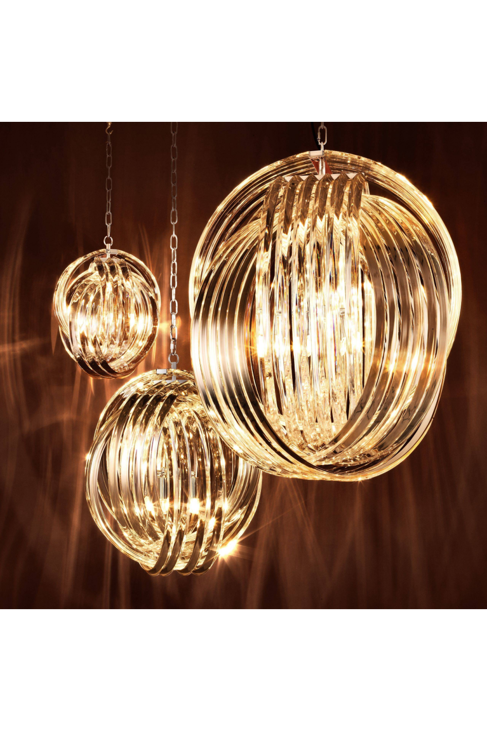 Lucite Loop Chandelier | Eichholtz Marco Polo M | OROA TRADE