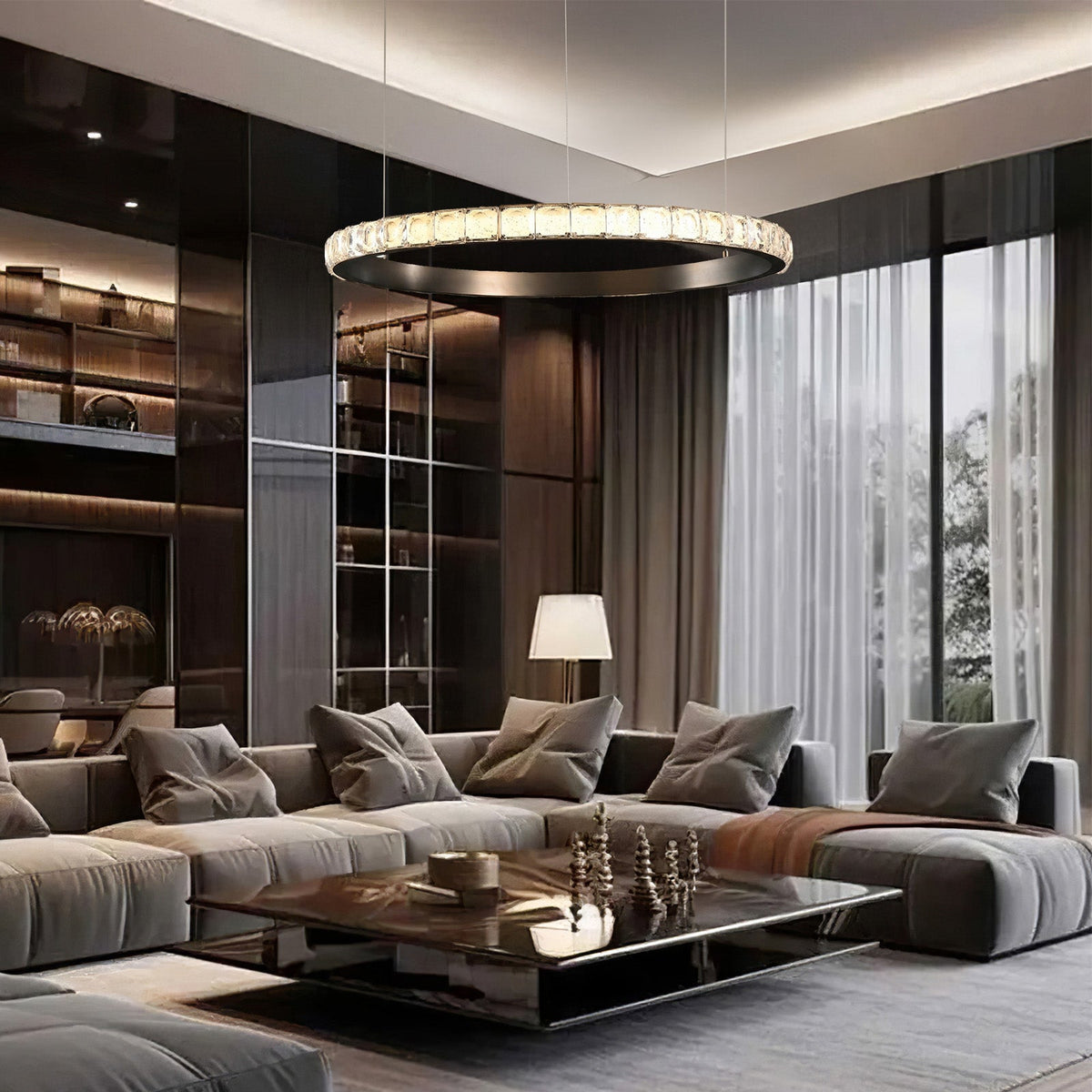 Eveen Single-Ring Crystal Chandelier