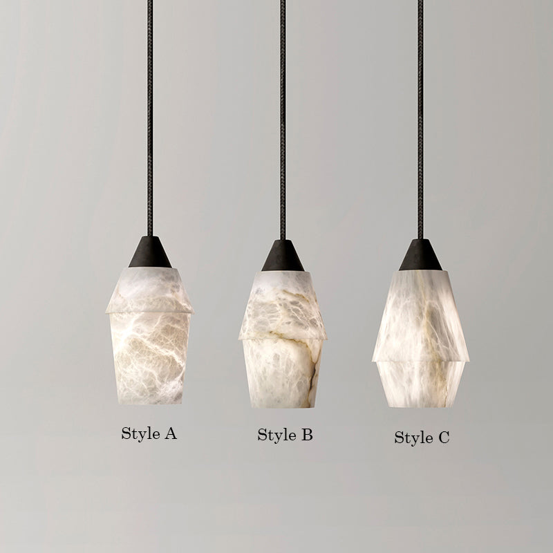 Tobey Alabaster Pendant Lighting, Interior Hanging Chandelier