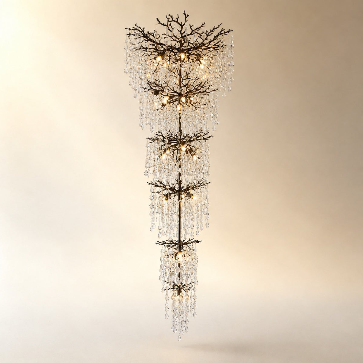 118" Cascading Crystal Tree Branch Chandelier