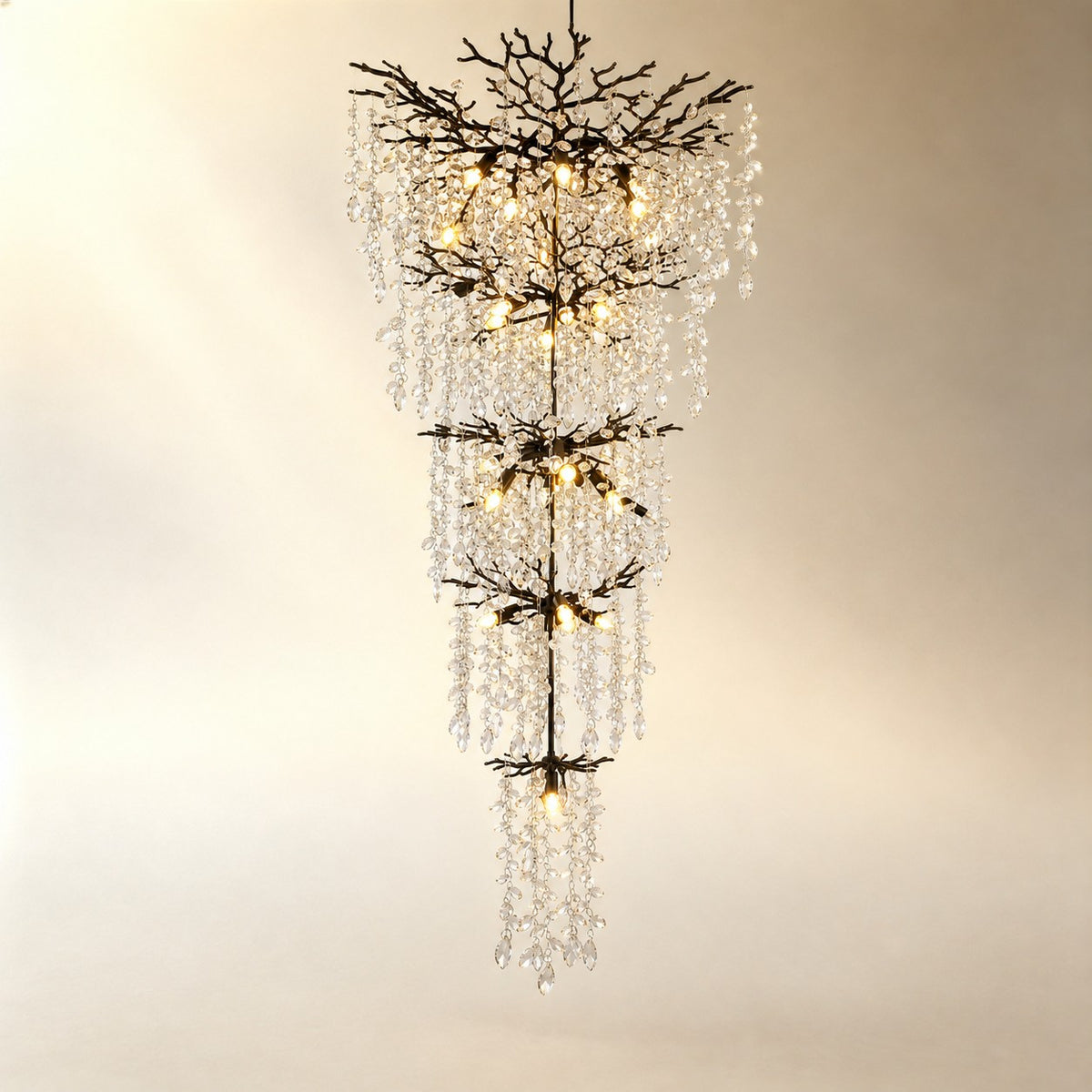 118" Cascading Crystal Tree Branch Chandelier