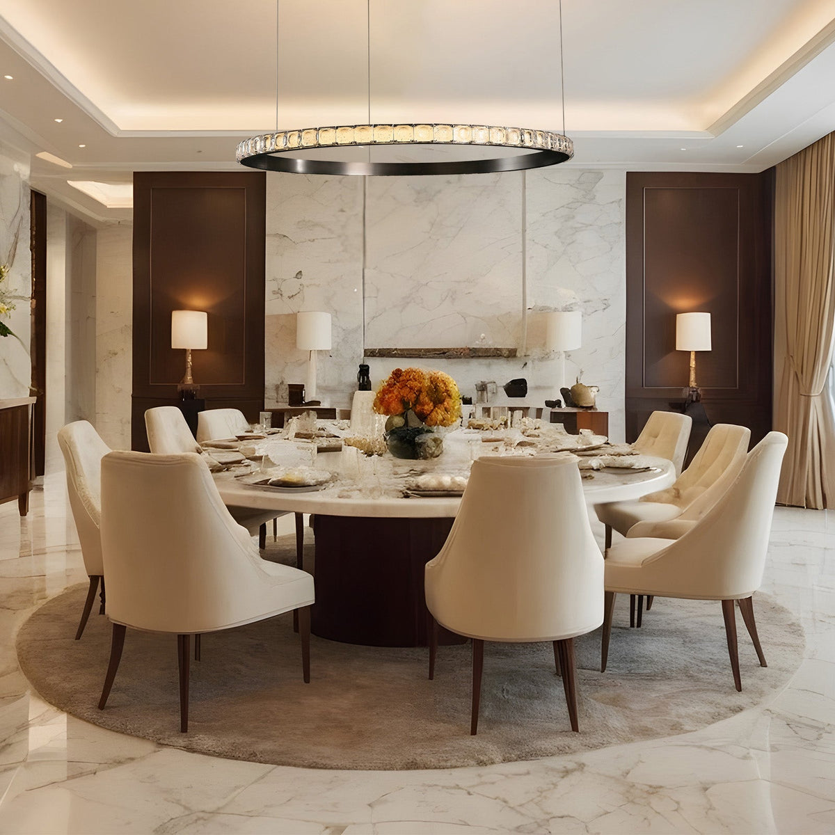 Eveen Single-Ring Crystal Chandelier