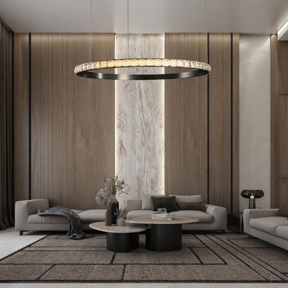 Eveen Single-Ring Crystal Chandelier