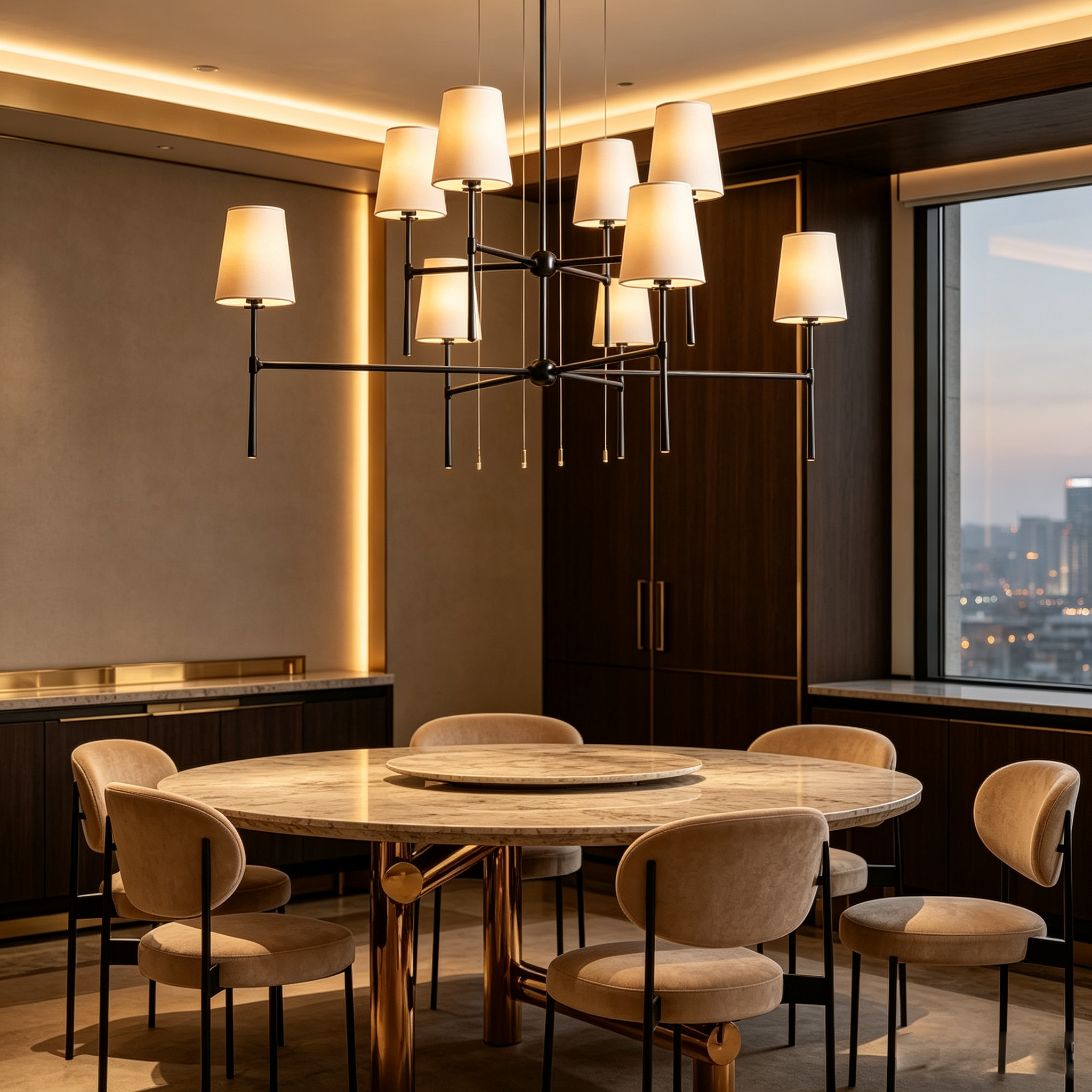 Rhodes 2-Tier Round Chandelier