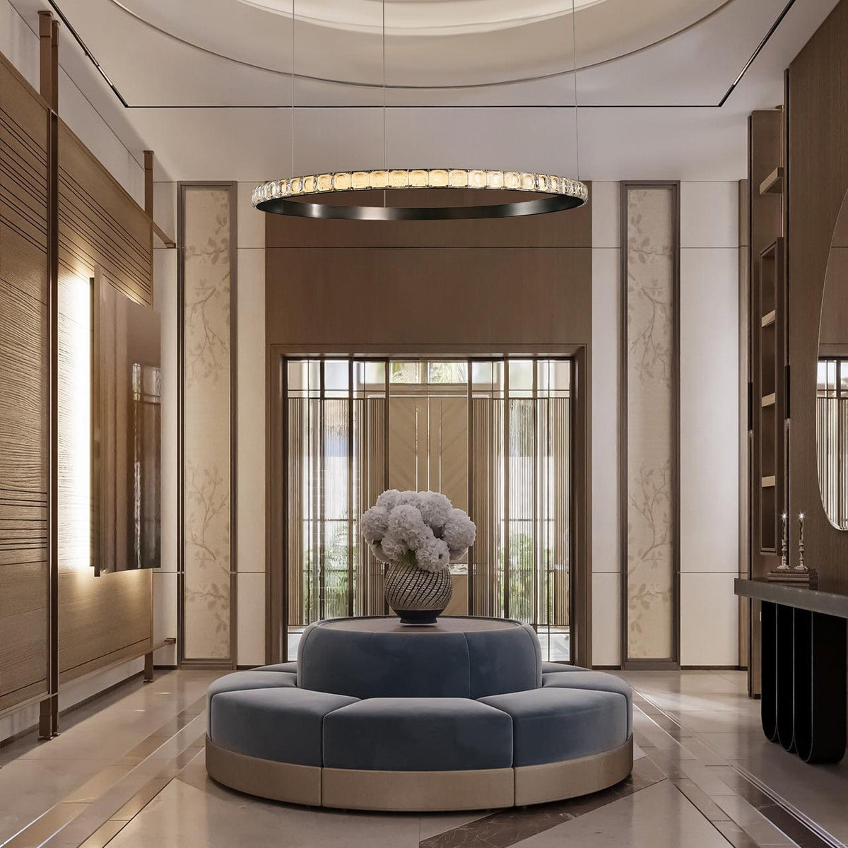 Eveen Single-Ring Crystal Chandelier