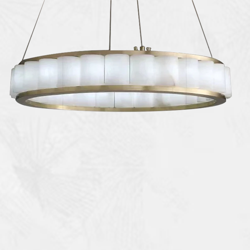 Culoud Alabaster Circle Round Pendent Light