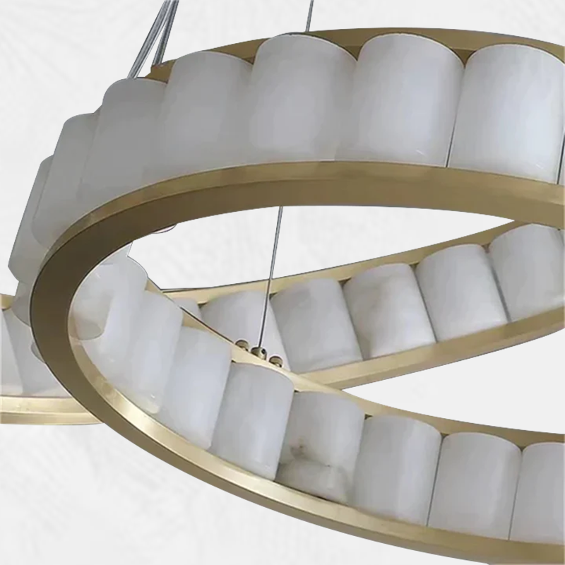 Culoud Alabaster Circle Round Pendent Light