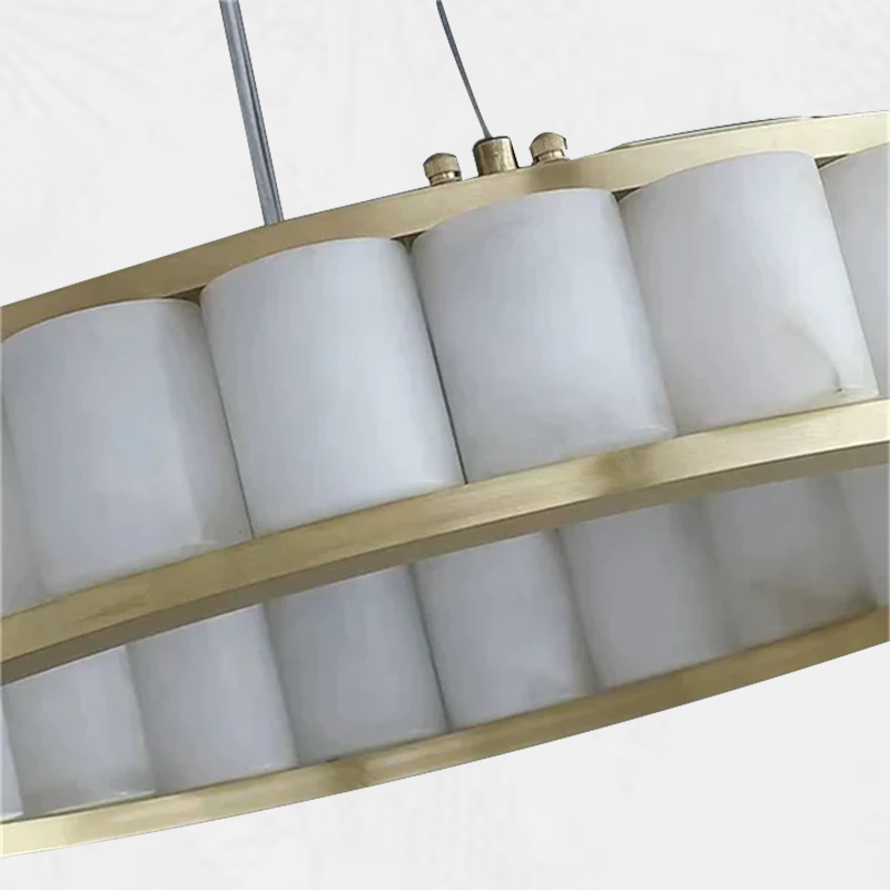 Culoud Alabaster Circle Round Pendent Light