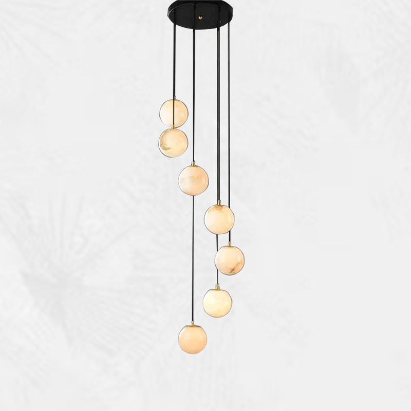 Culoud Alabaster Global Pendant Chandelier
