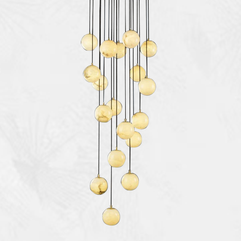 Culoud Alabaster Global Pendant Chandelier