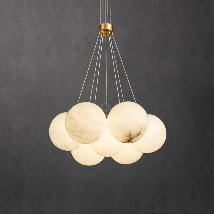 Culoud Modern Pearl Alabaster Ball Pendant Light