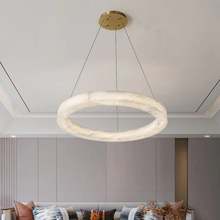 Culoud Real Alabaster Ring Chandelier