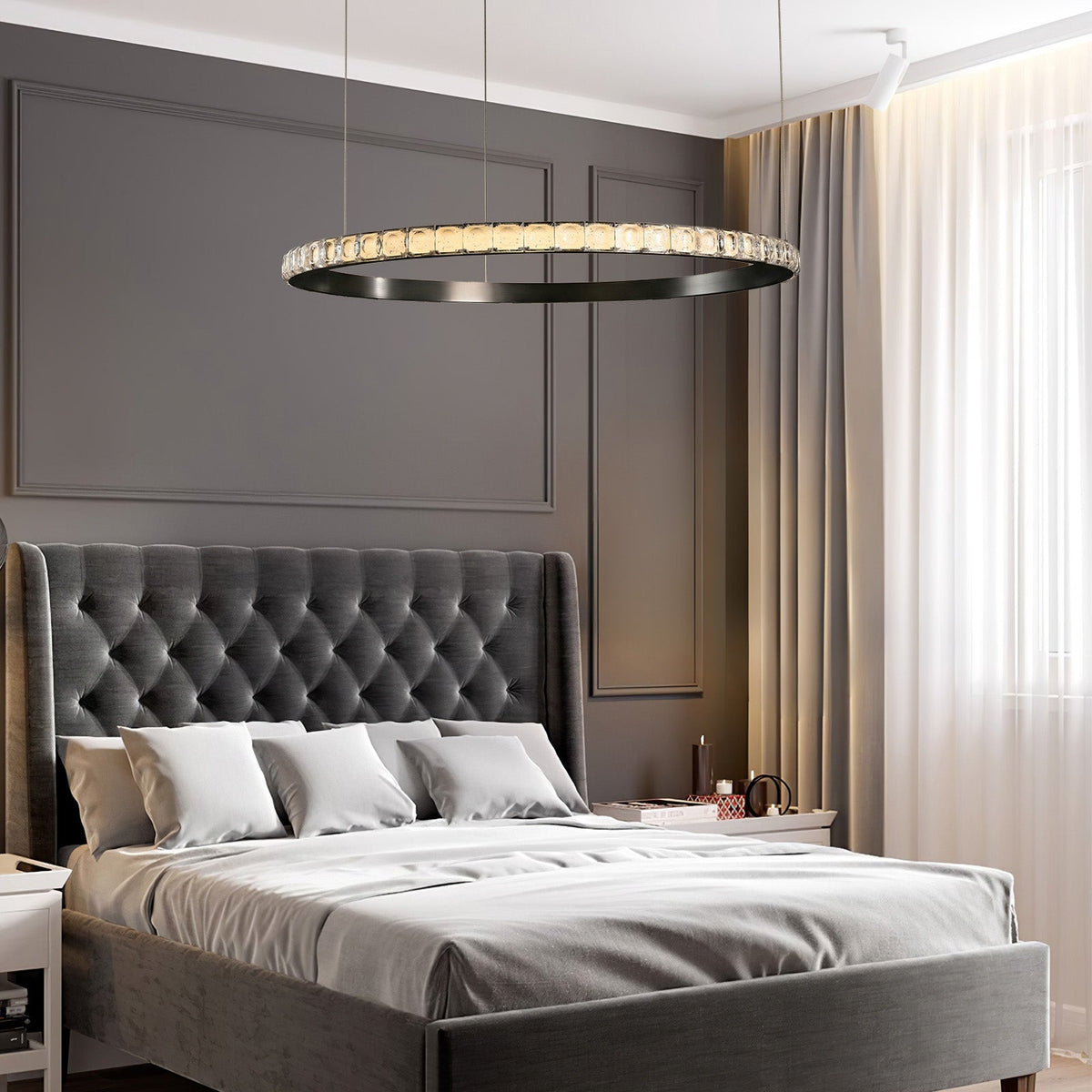Eveen Single-Ring Crystal Chandelier
