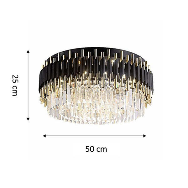 Glacia Flush Mount Crystal Chandelier