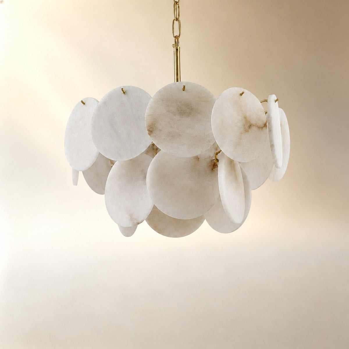 18" Round Alabaster Chandelier