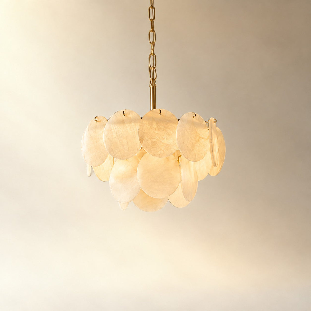 18" Round Alabaster Chandelier