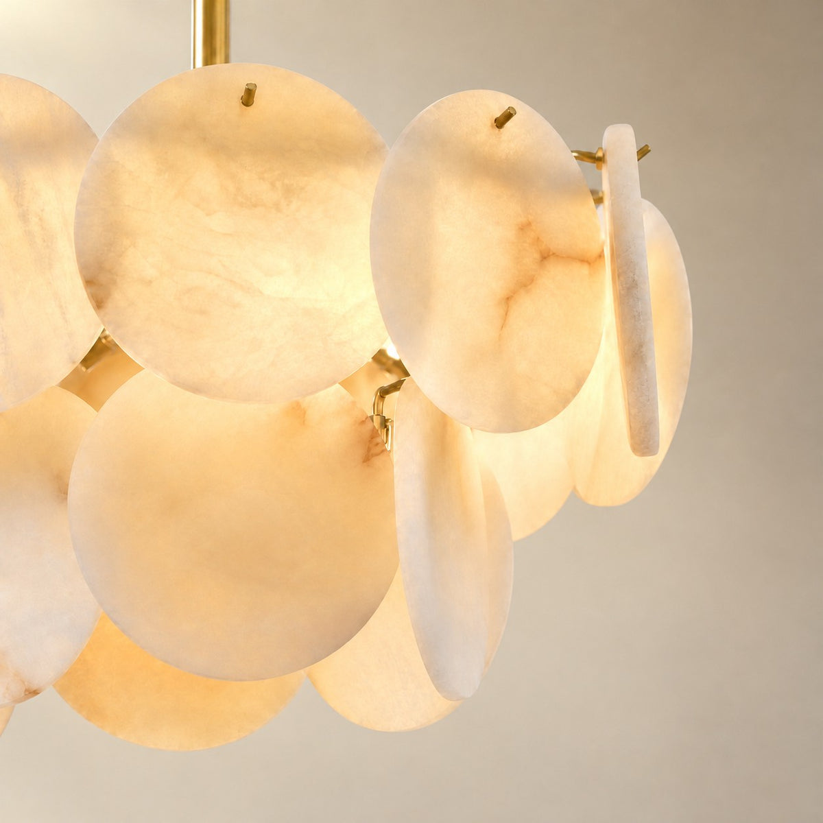 18" Round Alabaster Chandelier