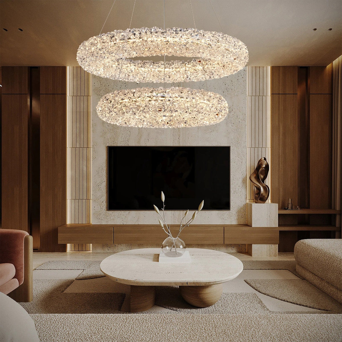 Elmia Halo Crystal Chandelier 31.5"