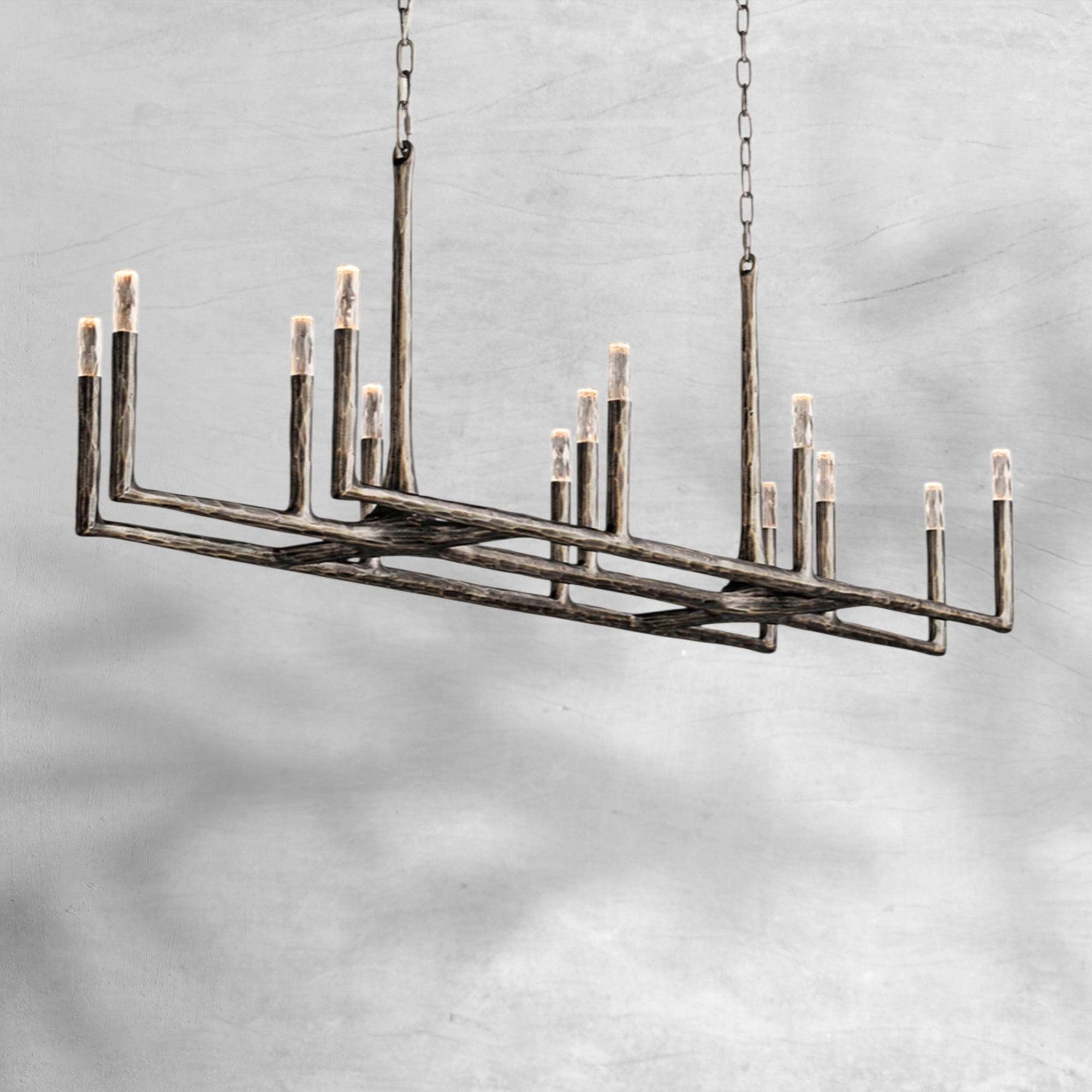 Thalen Forged Linear Chandelier 54" 72" 96"