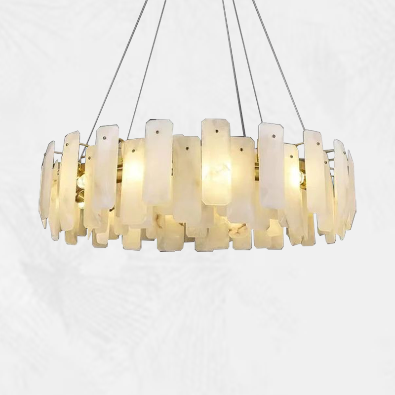 Culoud Alabaster Round Chandelier