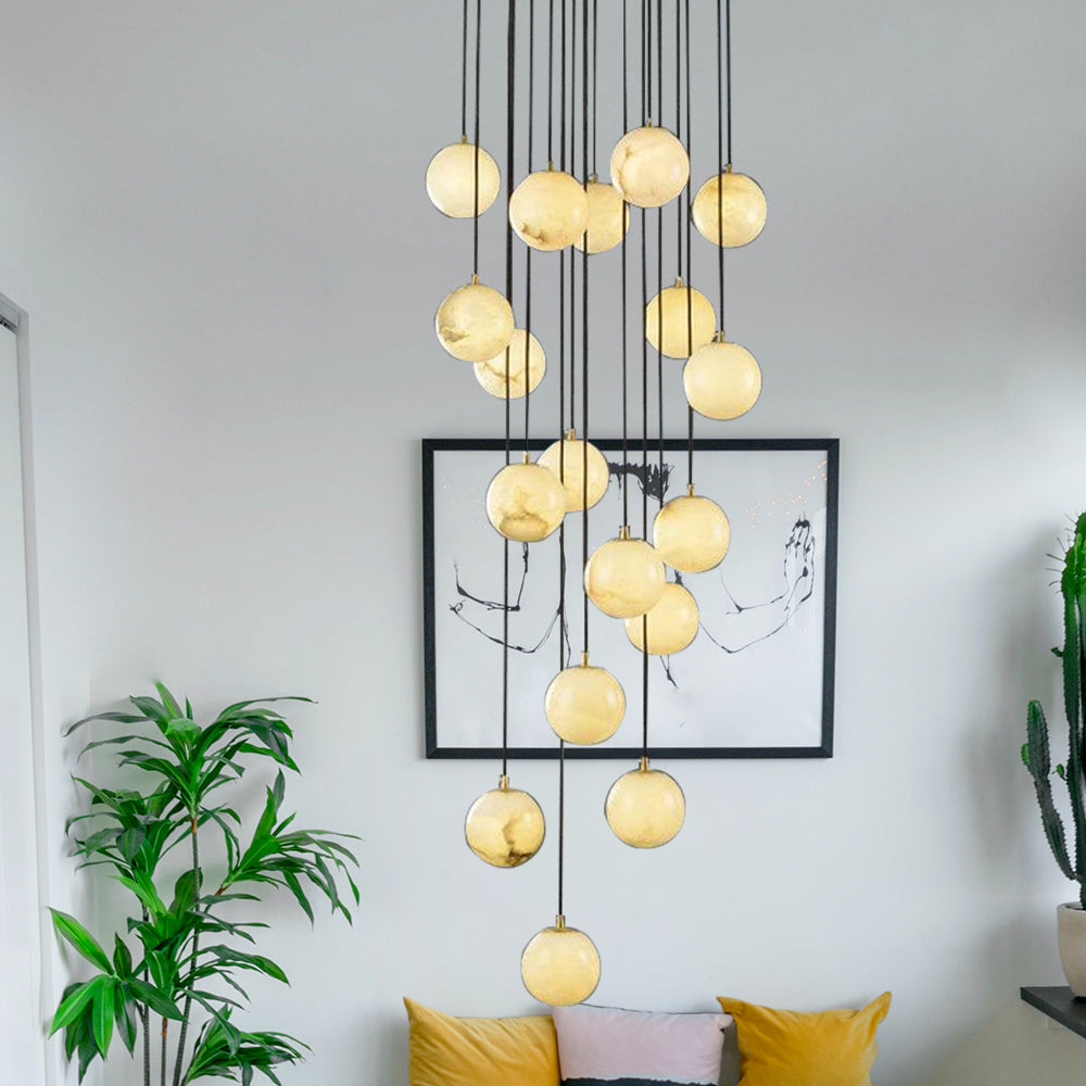 Culoud Alabaster Global Pendant Chandelier