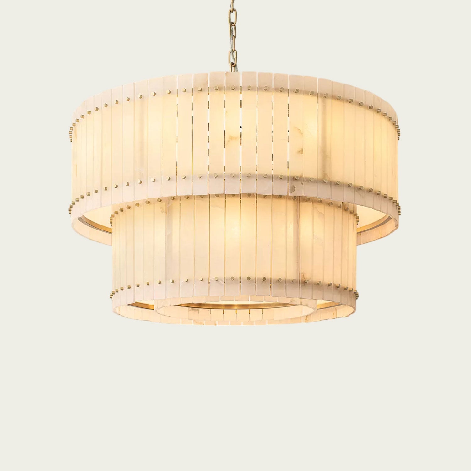Marcus Alabaster Round Tiered Chandelier