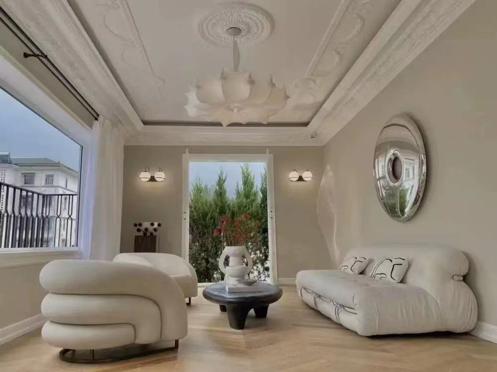 silk, creative, hand-made, chandelier, living room, bedroom, white, innocent, French, cream, cloud, comfortable