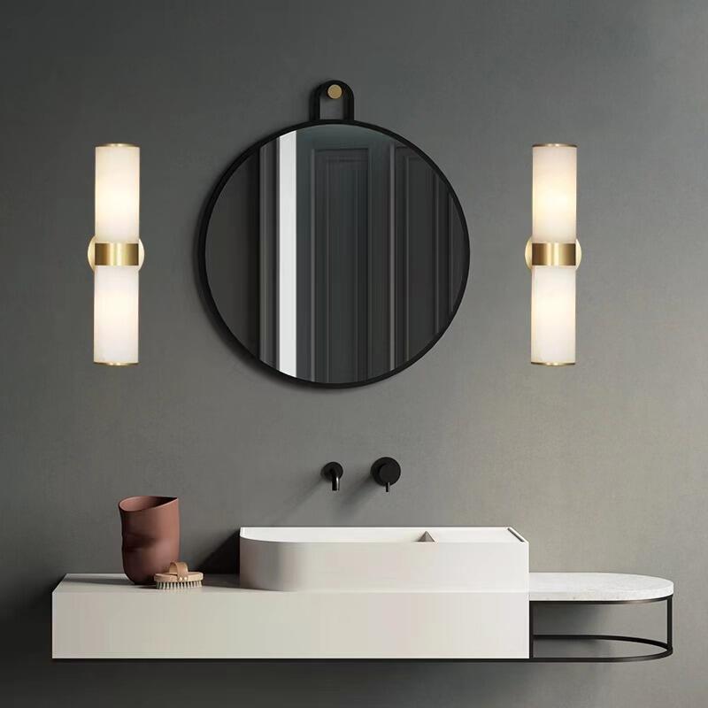 Denise Althea Modern Sutton Linear Alabaster Wall Sconce, Wall Lamp For Living Room, Bathroom