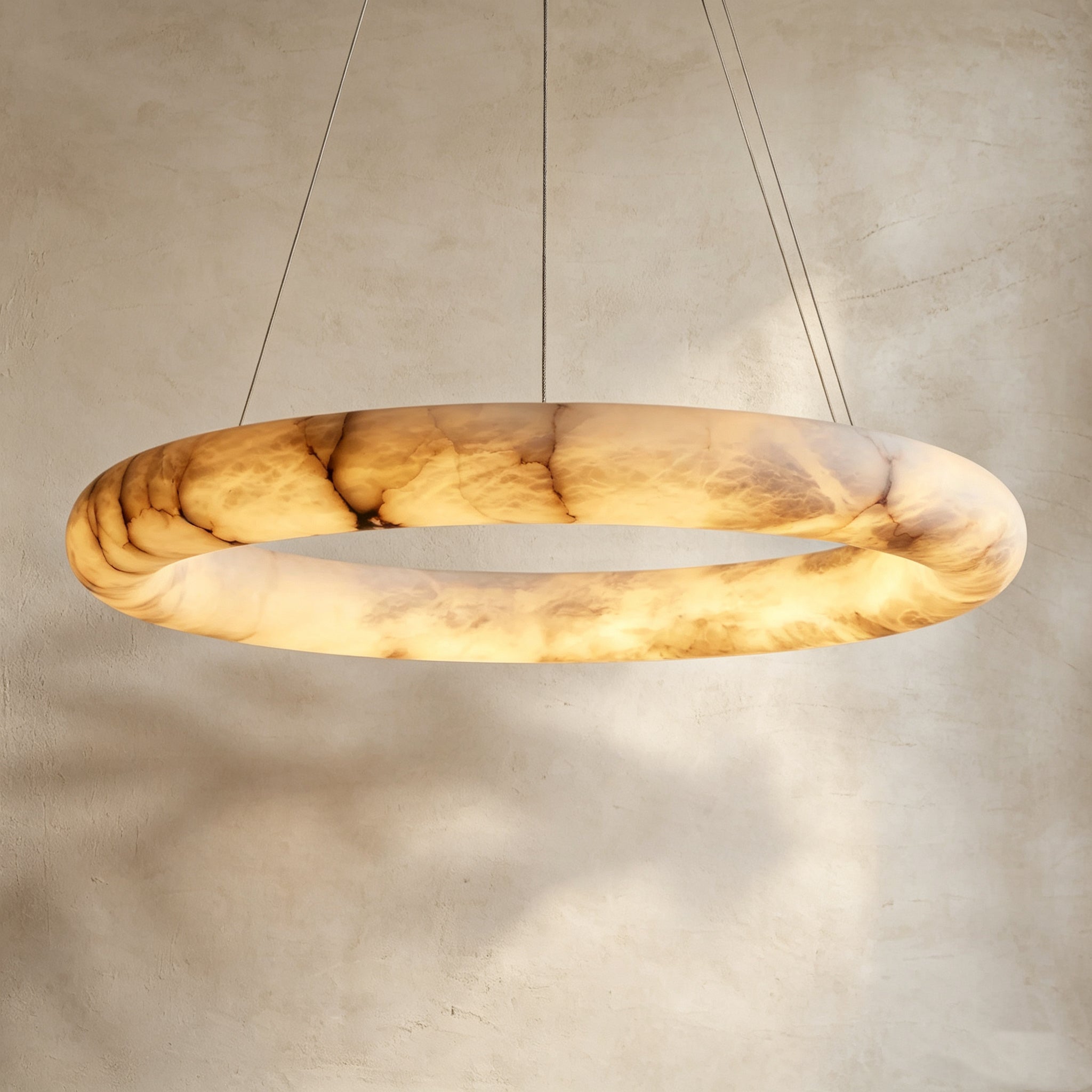 Halima Halo Alabaster Chandelier