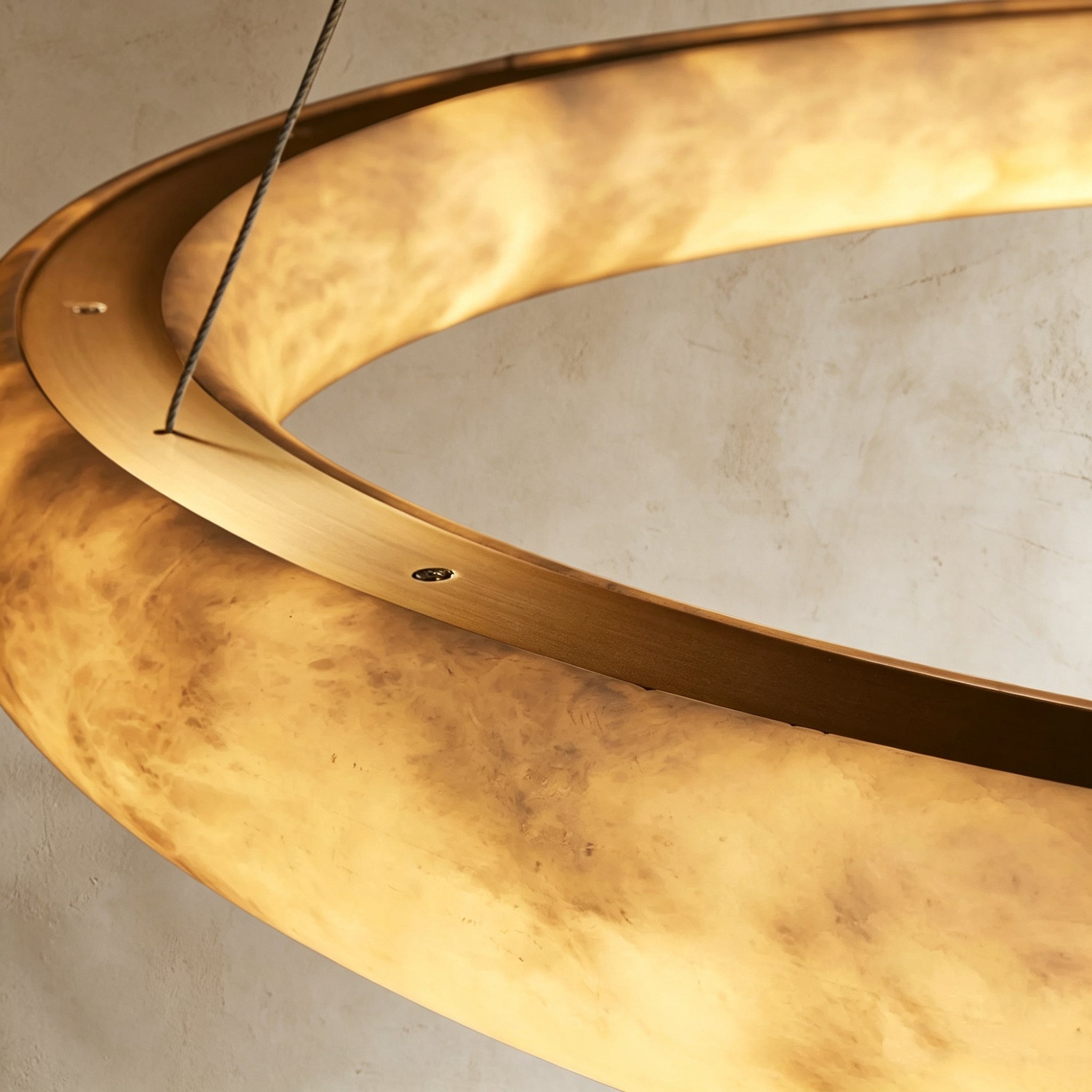 Halima Halo Alabaster Chandelier