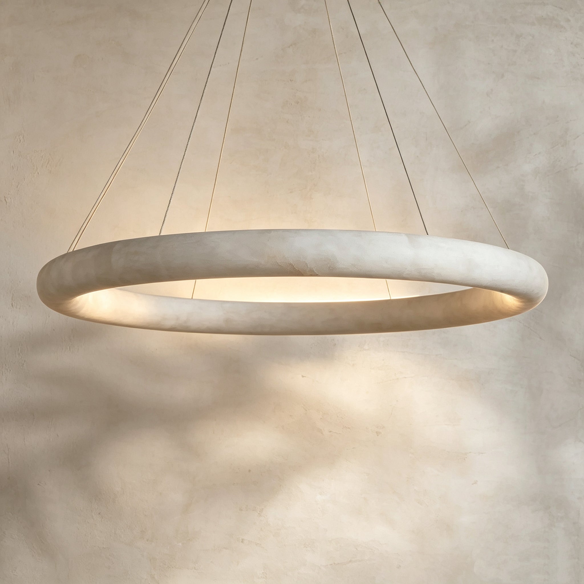 Halima Halo Alabaster Chandelier