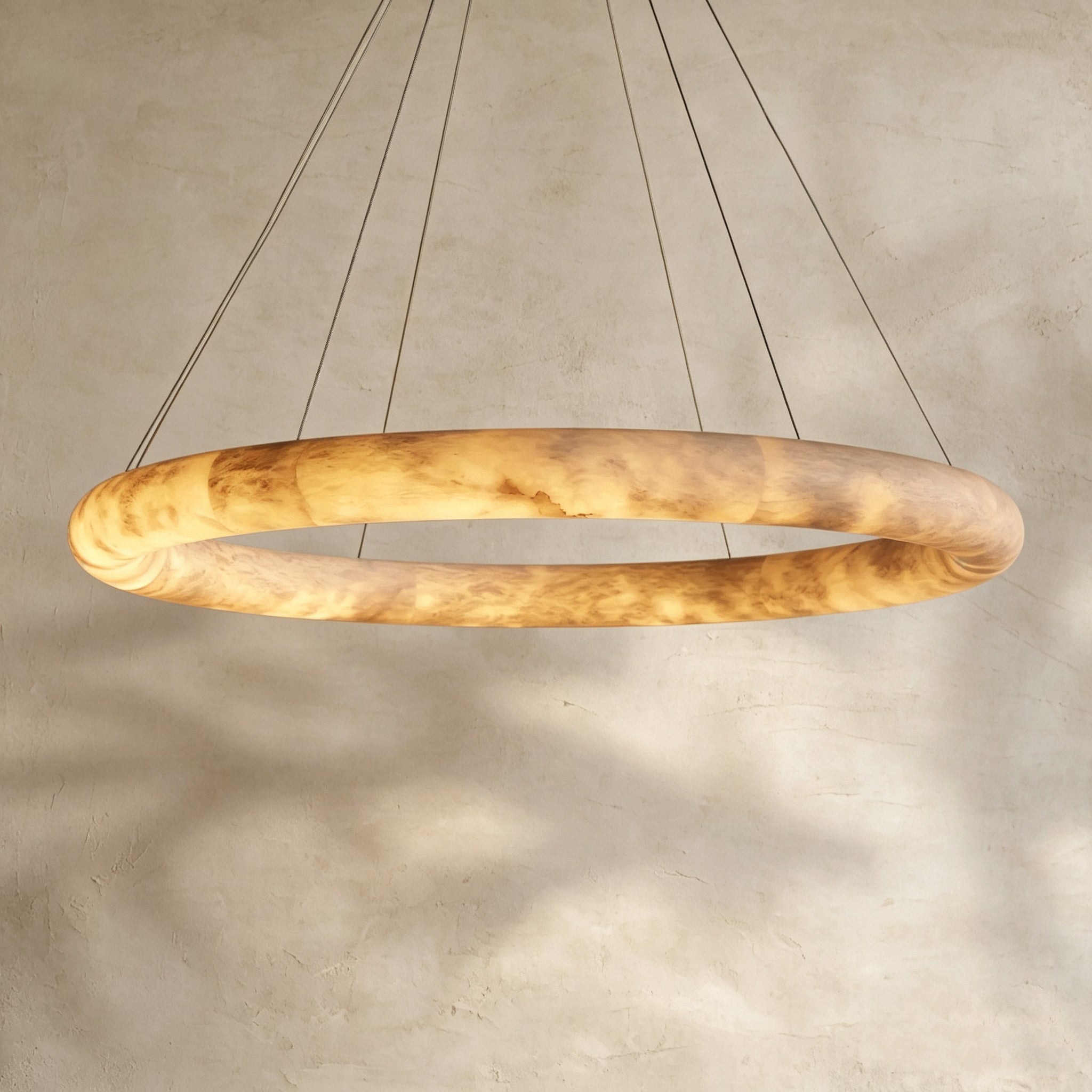 Halima Halo Alabaster Chandelier