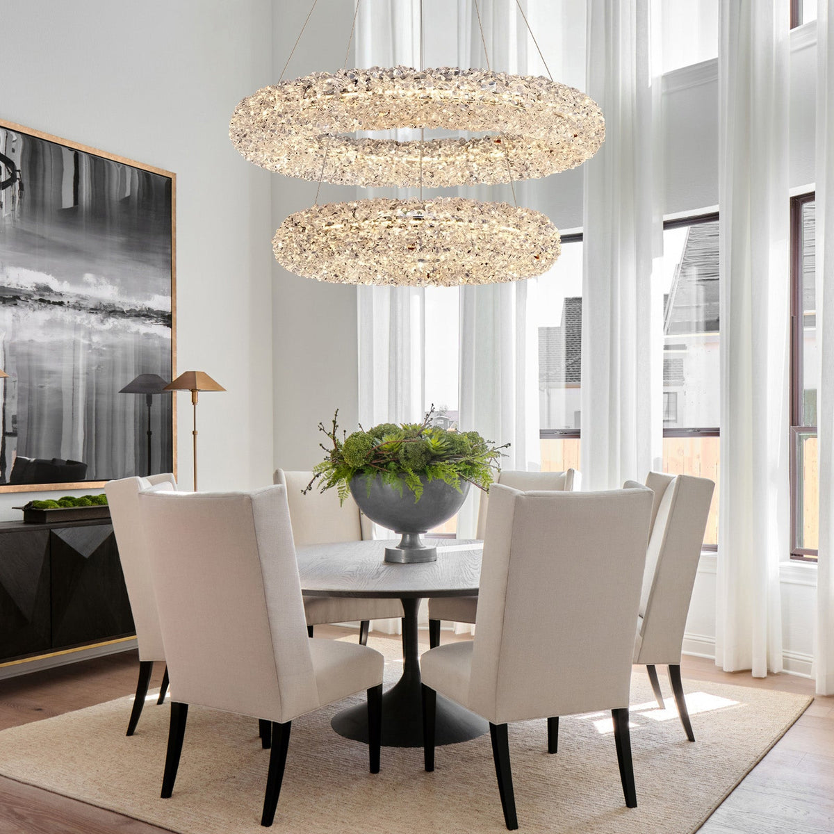 Elmia Halo Crystal Chandelier 31.5"