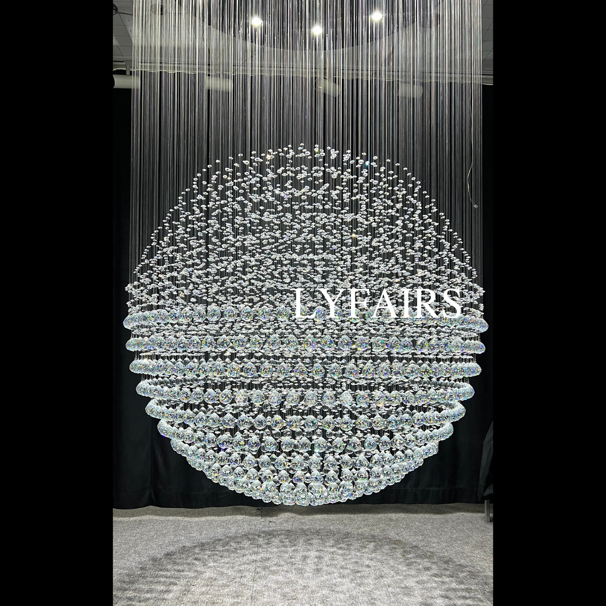 Modern Ball Crystal Raindrop Chandelier for Living Room/Staircase/Foyer