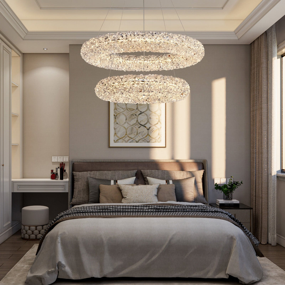 Elmia Halo Crystal Chandelier 31.5"