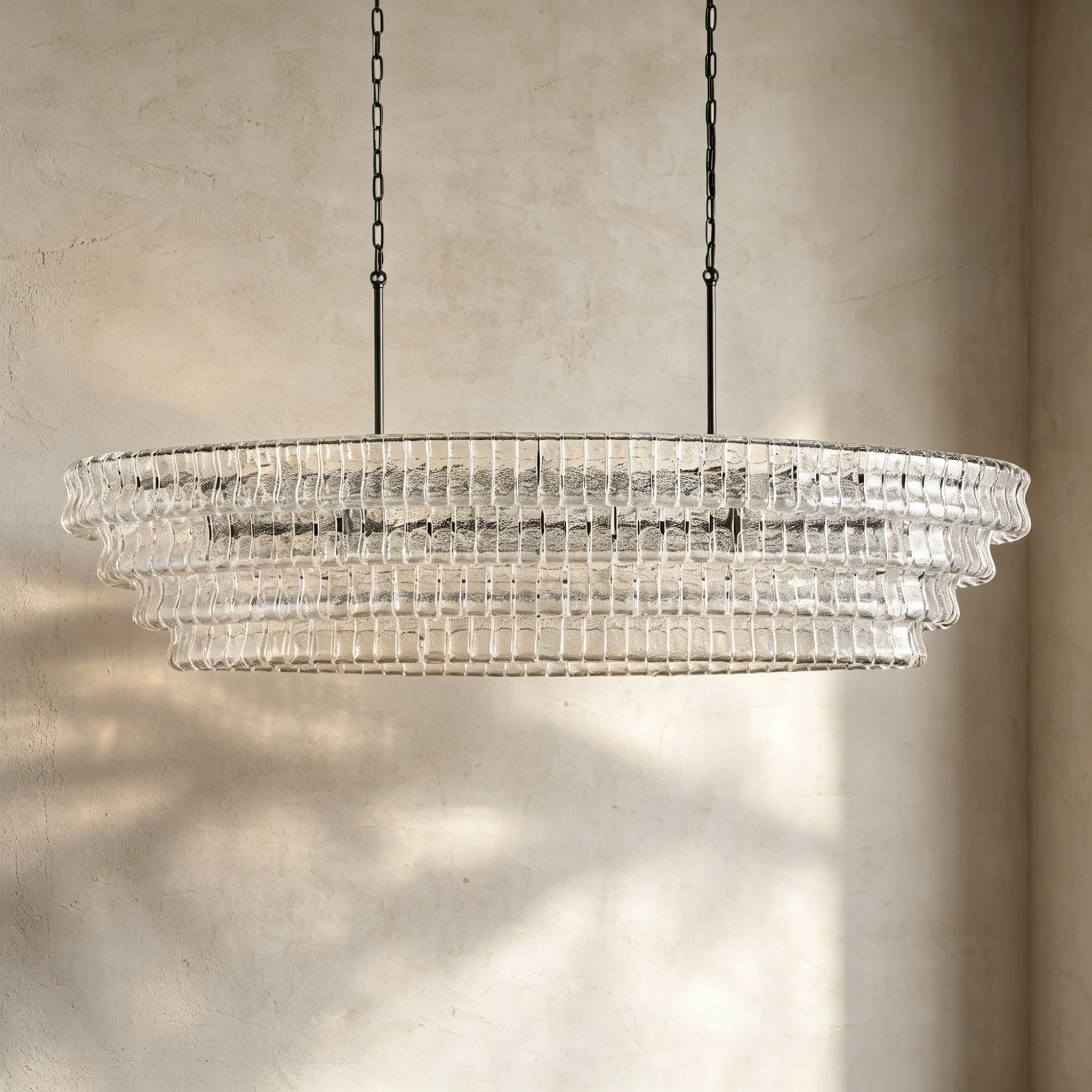 Glacien Oval Chandelier 54"W/65"W