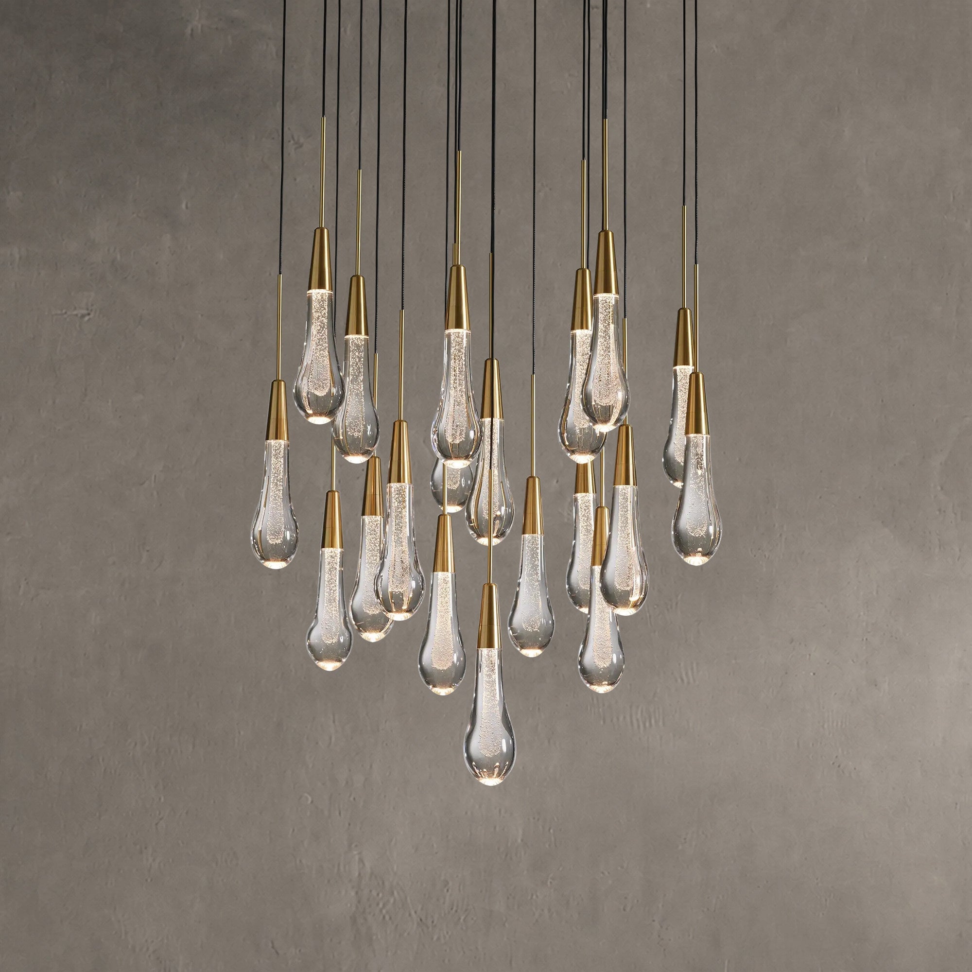 Soltaire Round Chandelier 17" 24" 36“ 58“
