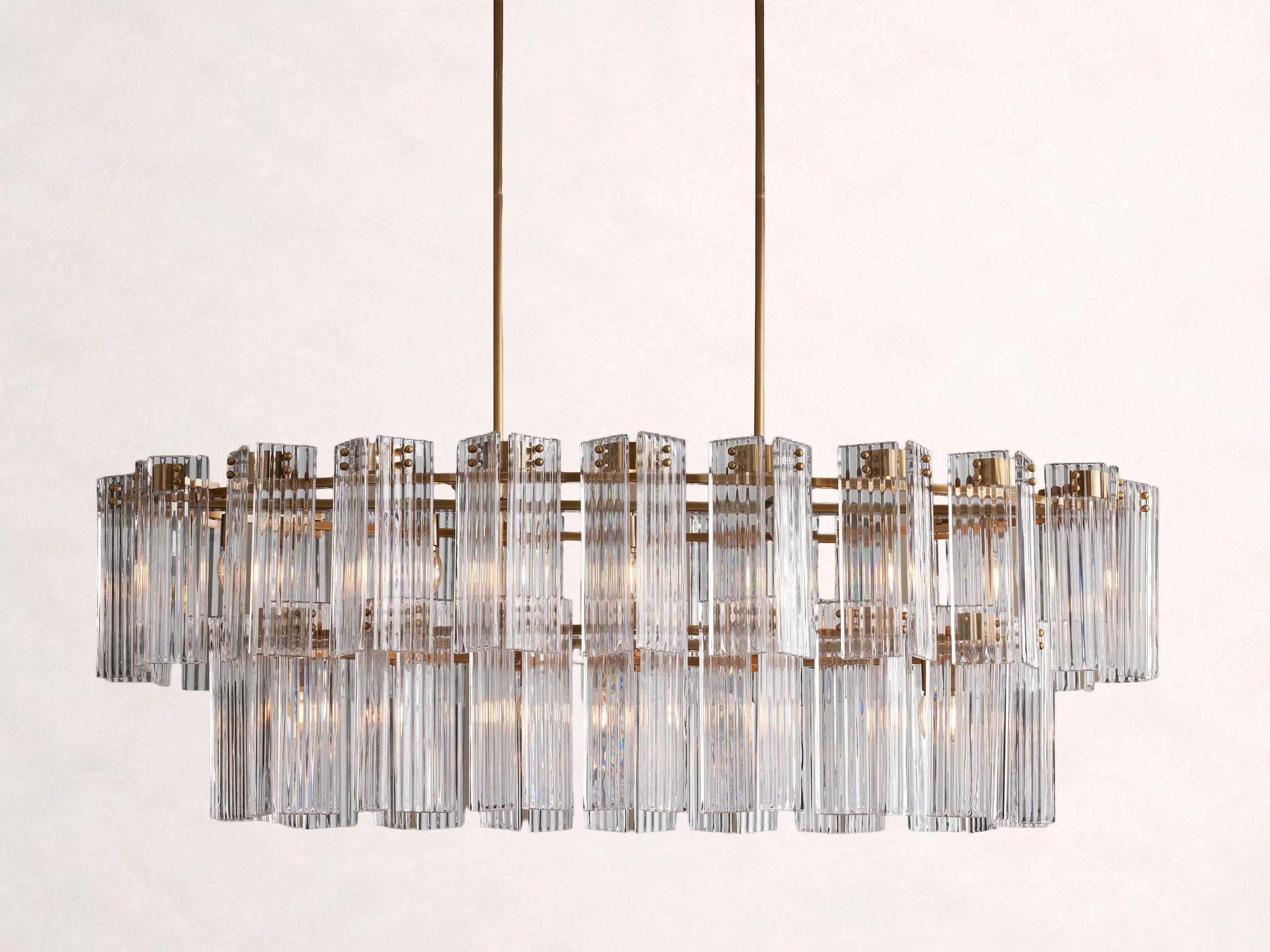 Delsie Oval Tiered Chandelier 63'' 72"W