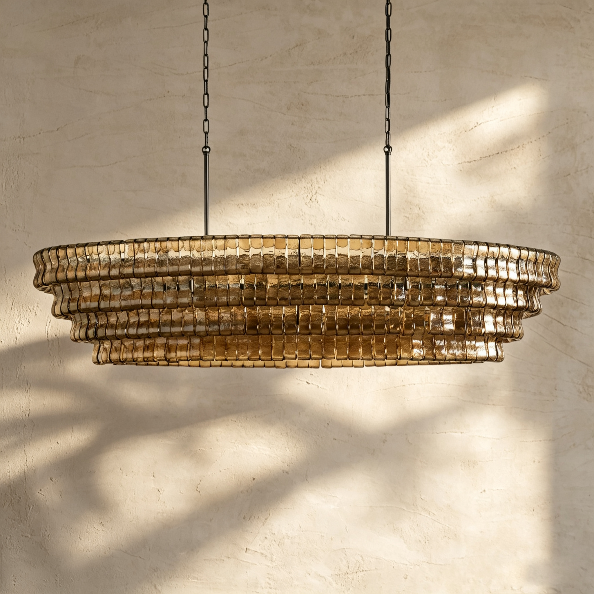 Glacien Oval Chandelier 54"W/65"W