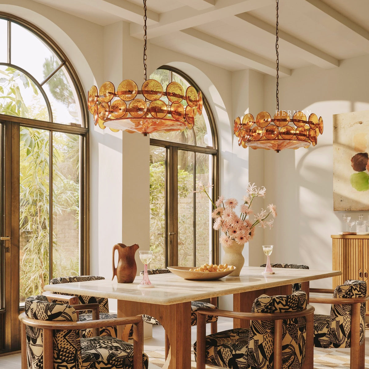 Solaris Disc Murano Chandelier