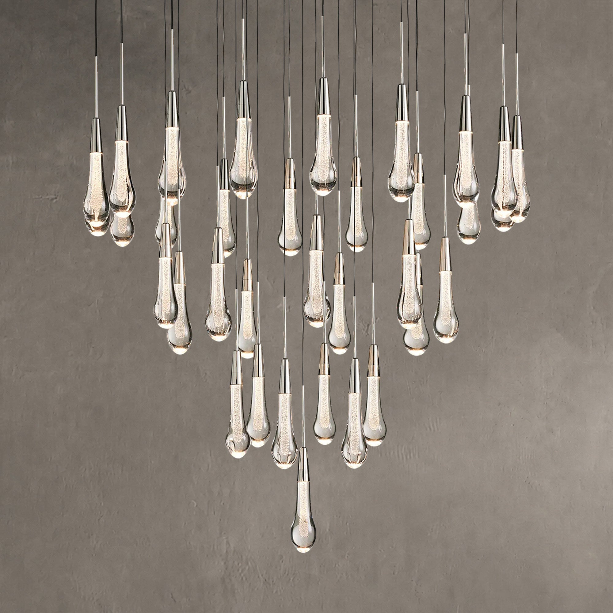 Soltaire Round Chandelier 17" 24" 36“ 58“