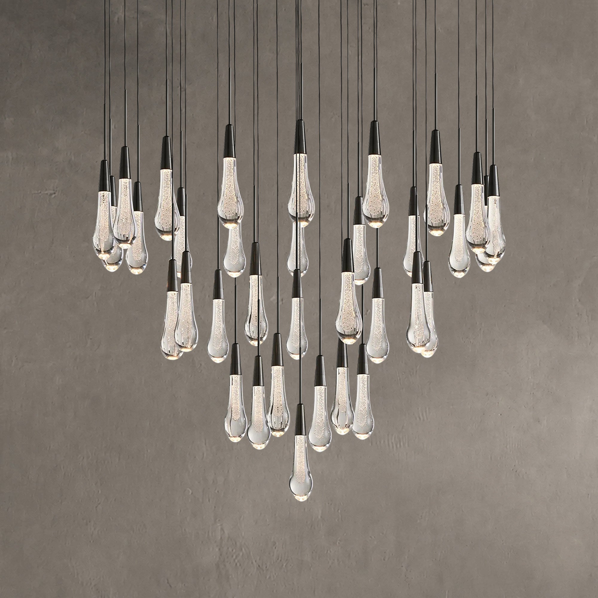 Soltaire Round Chandelier 17" 24" 36“ 58“