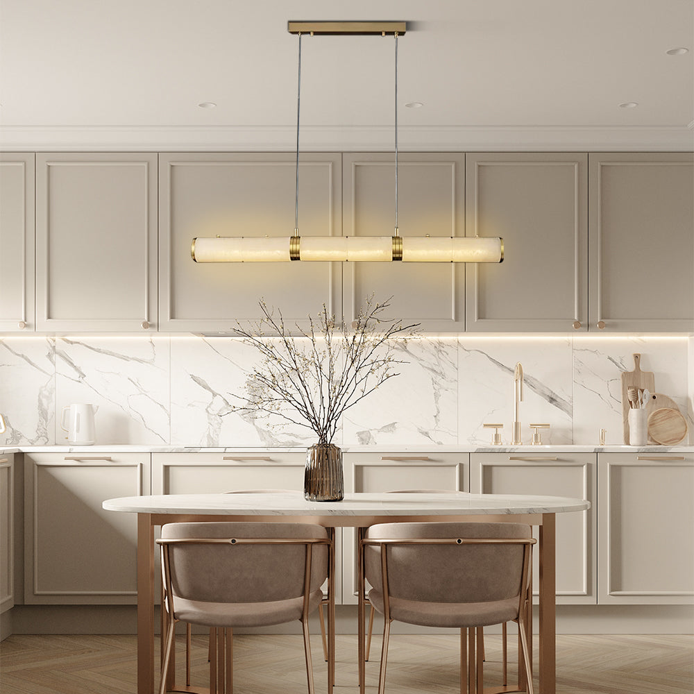 Culoud Modern Linear Alabaster Chandelier