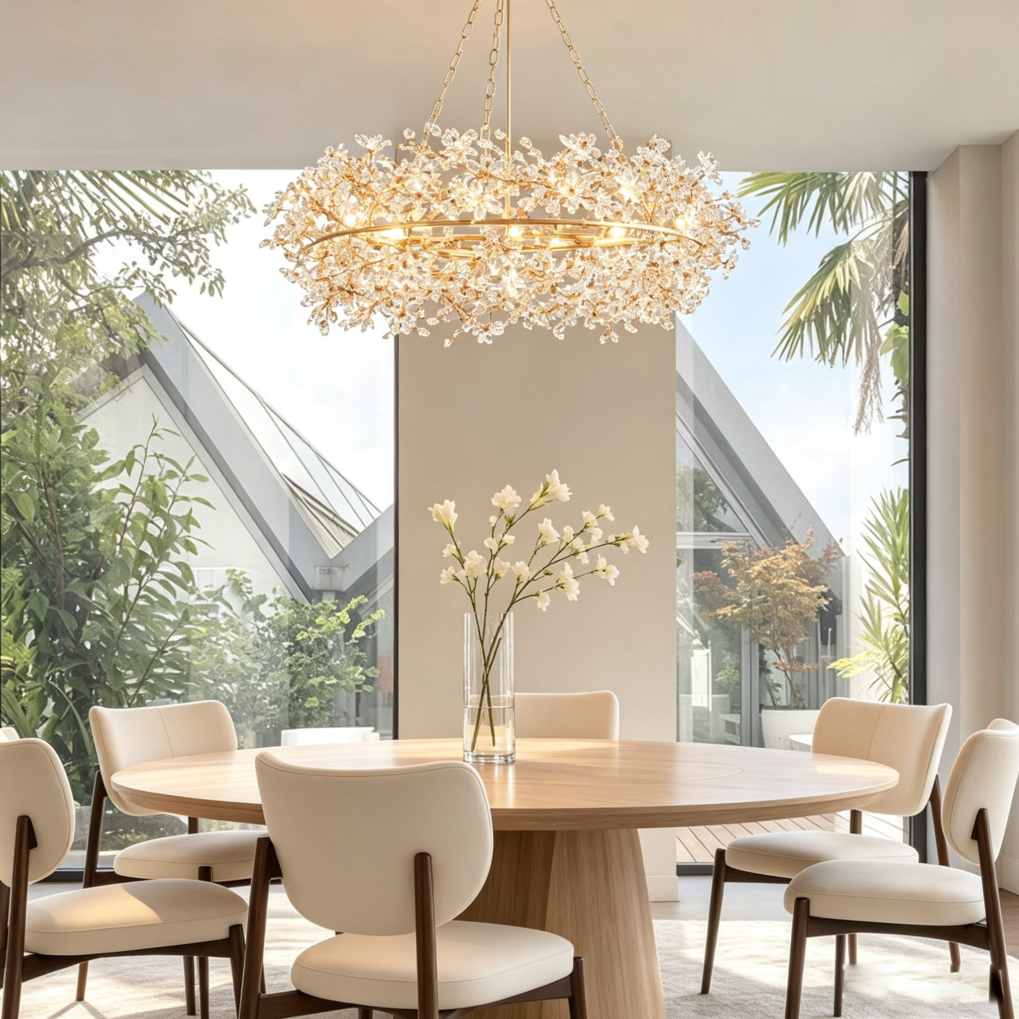 Fiore Crown Chandelier 39" 48" 60"