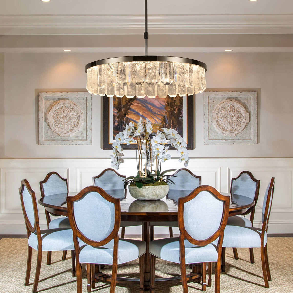 Fenis Linear Crystal Chandelier