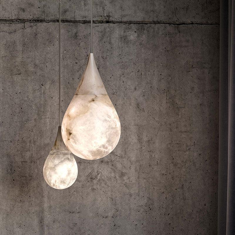Denise Alabaster Raindrop Pendant Lighting, Dining Table Pendant